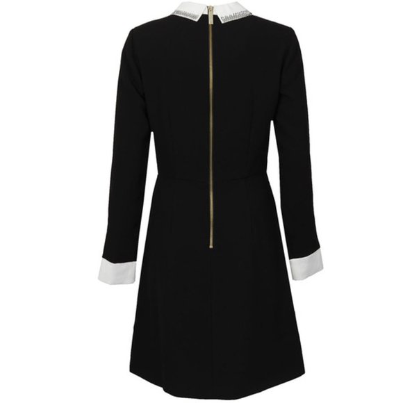 Ted Baker Timu Black Ponte Embellished collar black dress size 3 nwt - Picture 6 of 6